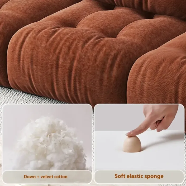 Globe Furnishings - Italian Minimalist Deep-Seated Straight-Back Chenille Upholstered Cloud-Like Sofa Globe Furnishings - Italian Minimalist Deep-Seated Straight-Back Chenille Upholstered Cloud-Like Sofa