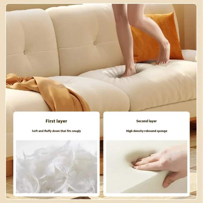 Globe Furnishings - Nordic Cream Style Tech Wool Cloud Sofa Globe Furnishings - Nordic Cream Style Tech Wool Cloud Sofa