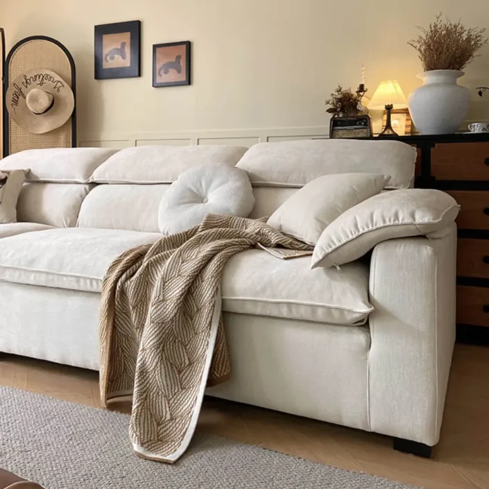 Globe Furnishings - Removable and Washable Linen Fabric Sofa