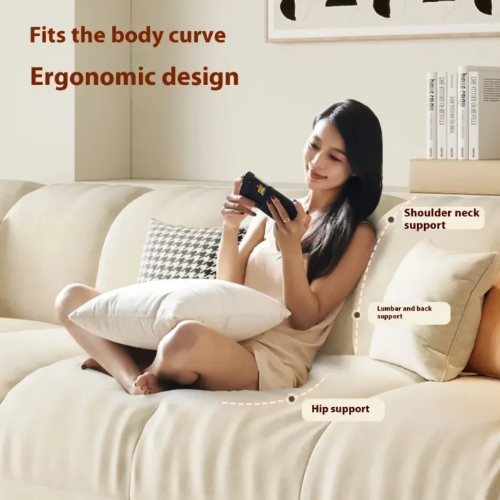 Globe Furnishings - Cloud Puff Modern Minimalist Straight Sofa