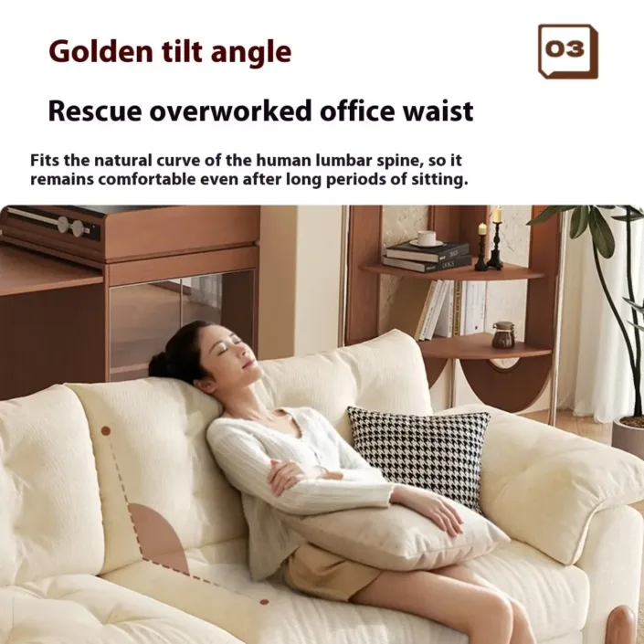 Globe Furnishings - Nordic Solid Wood Snow Neil Sofa