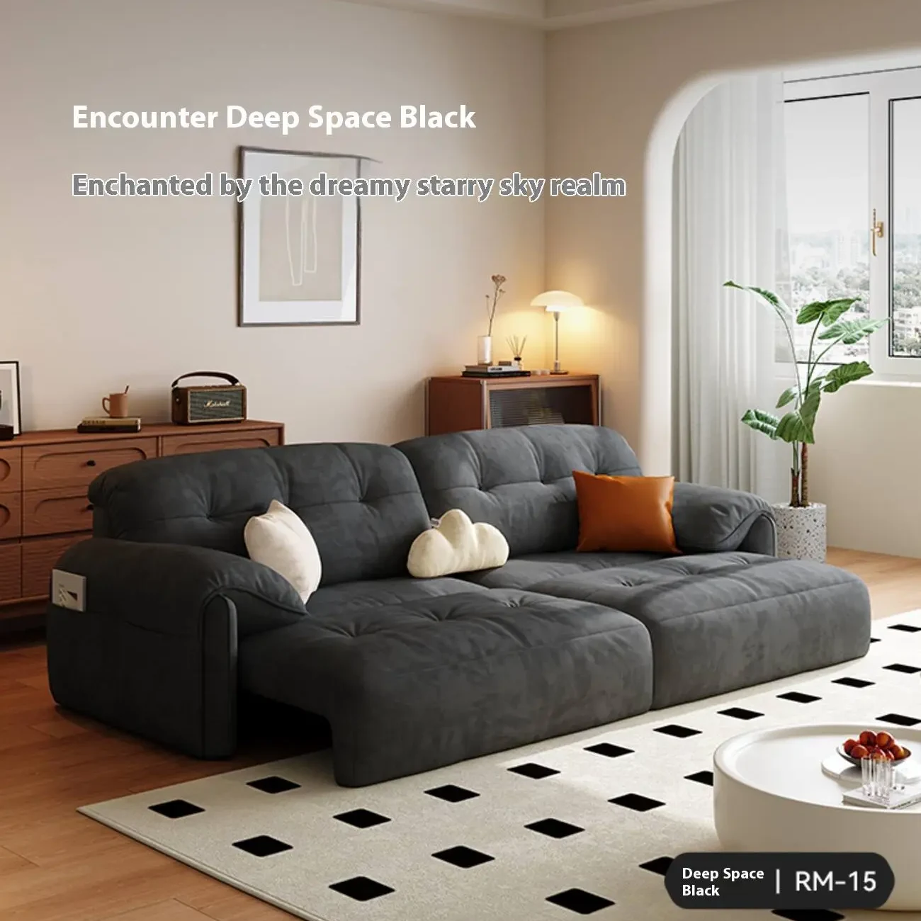 主图-05 Globe Furnishings - Modern Minimalist Extendable Electric Sofa
