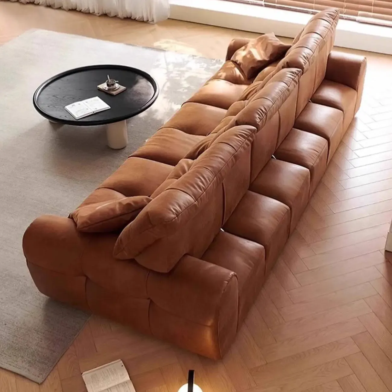主图-05 Globe Furnishings - Italian-style adjustable function leather sofa