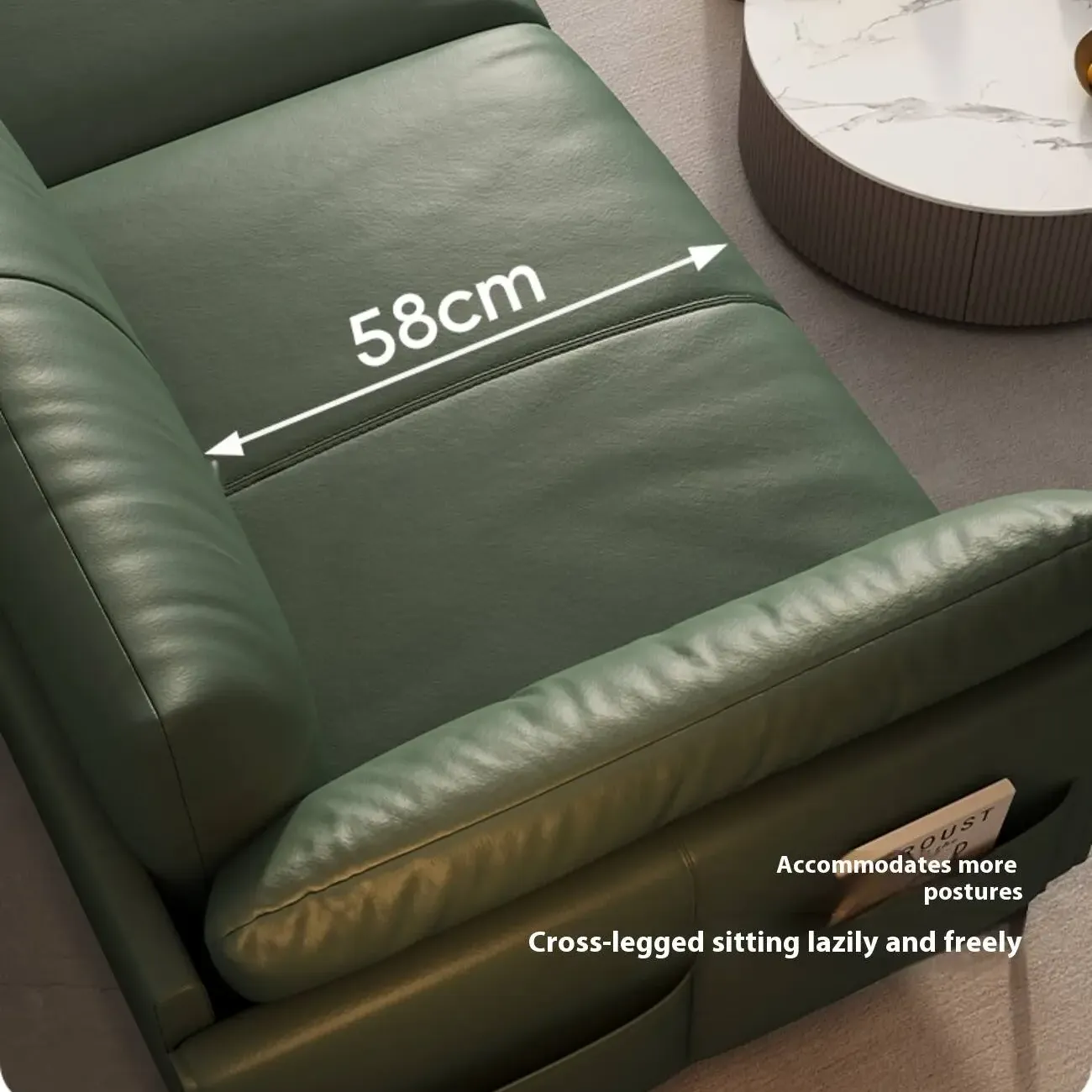 主图-05 Globe Furnishings - Italian Luxury Leather Sofa with Straight Back Straight Legs