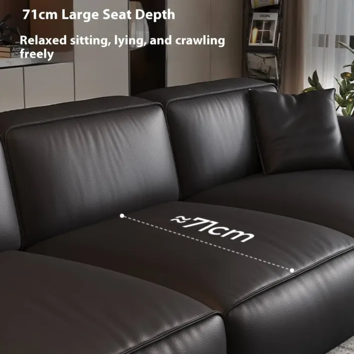 Globe Furnishings - Italian Luxury Black Cowhide Leather Sofa Globe Furnishings - Italian Luxury Black Cowhide Leather Sofa