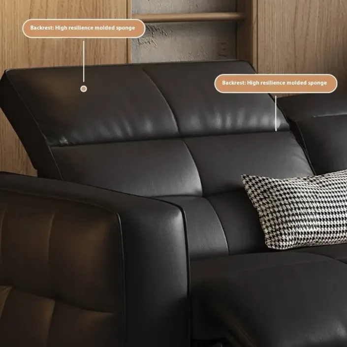 Globe Furnishings - Italian Minimalist Genuine Leather Functional Sofa Globe Furnishings - Italian Minimalist Genuine Leather Functional Sofa