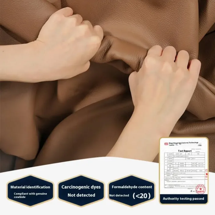 Globe Furnishings - Creamy textured tofu block Italian genuine leather sofa Globe Furnishings - Creamy textured tofu block Italian genuine leather sofa