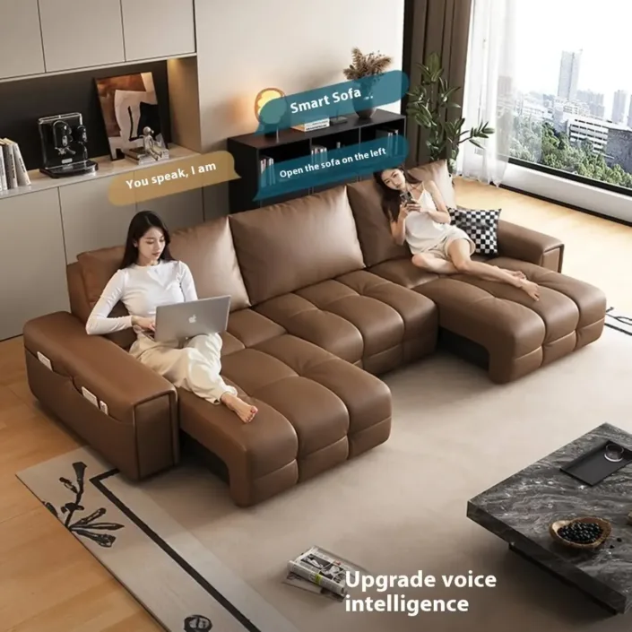 Globe Furnishings - Lawrence Smart Voice-Controlled Electric Function Sofa Bed Globe Furnishings - Lawrence Smart Voice-Controlled Electric Function Sofa Bed