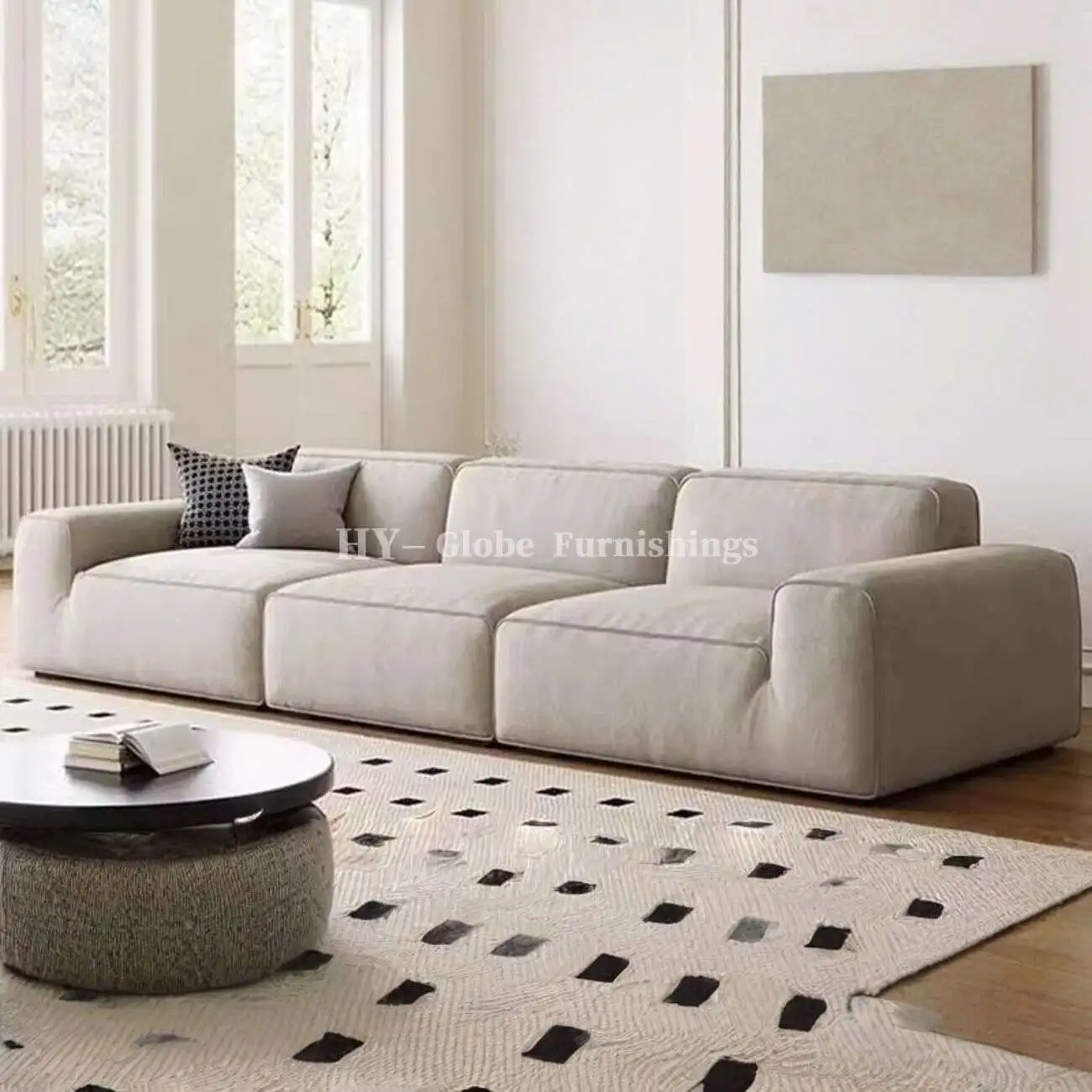 Globe Furnishings - Big Black Bull Compressed Sofa 主图-05