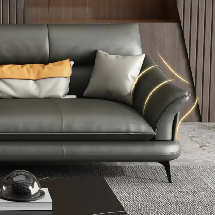 Globe Furnishings - Italian-inspired modern luxury leather sofa Globe Furnishings - Italian-inspired modern luxury leather sofa