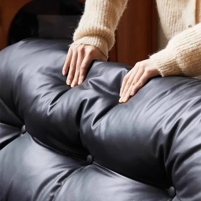 Globe Furnishings - Cloud-shaped Ear-shaped Leather Sofa