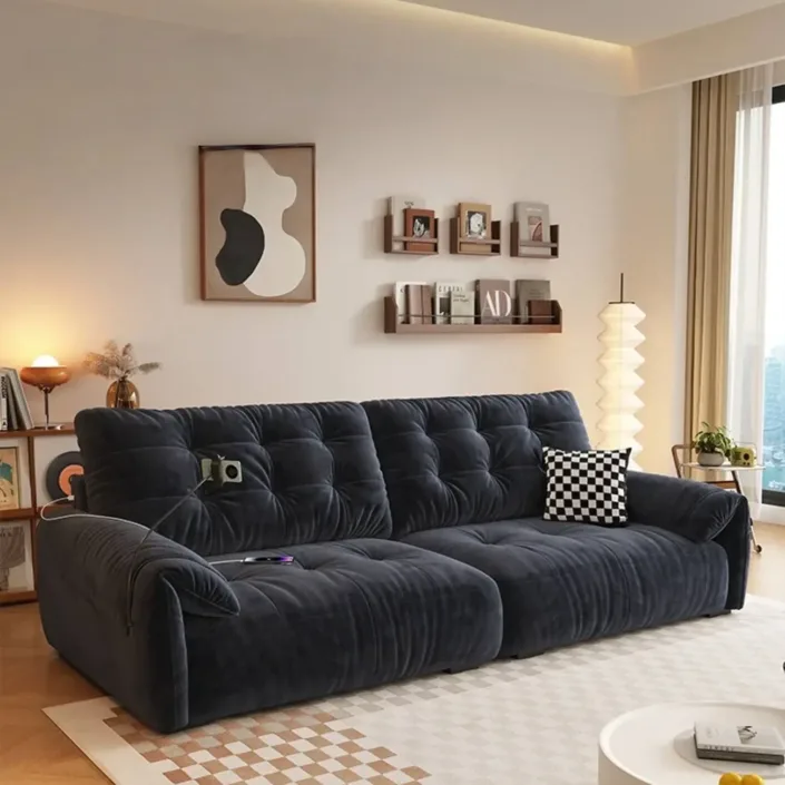 Piano-Key Multi-Functional Lazy Fabric Sofa