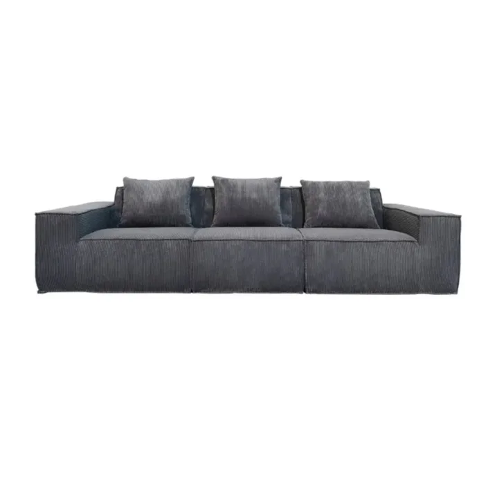 Globe Furnishings - Straight-back Damascus-style sectional sofa Globe Furnishings - Straight-back Damascus-style sectional sofa