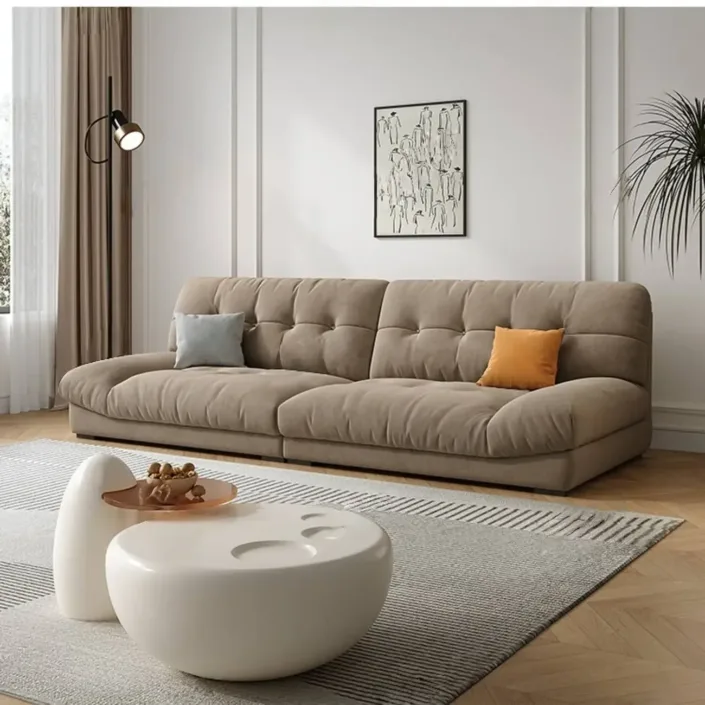 Globe Furnishings - Luxury Cloud-Shaped Straight-Back Sofa Globe Furnishings - Luxury Cloud-Shaped Straight-Back Sofa