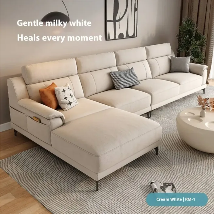 Globe Furnishings - Nordic Modern Antibacterial Fabric Corner Sofa Globe Furnishings - Nordic Modern Antibacterial Fabric Corner Sofa
