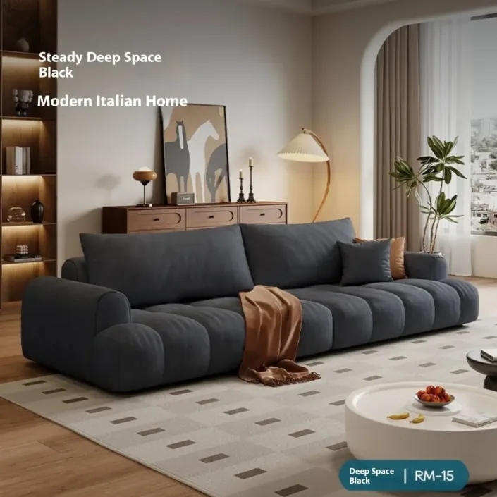 Globe Furnishings - Puff Pastry Cream-Style Fabric Sofa Globe Furnishings - Puff Pastry Cream-Style Fabric Sofa