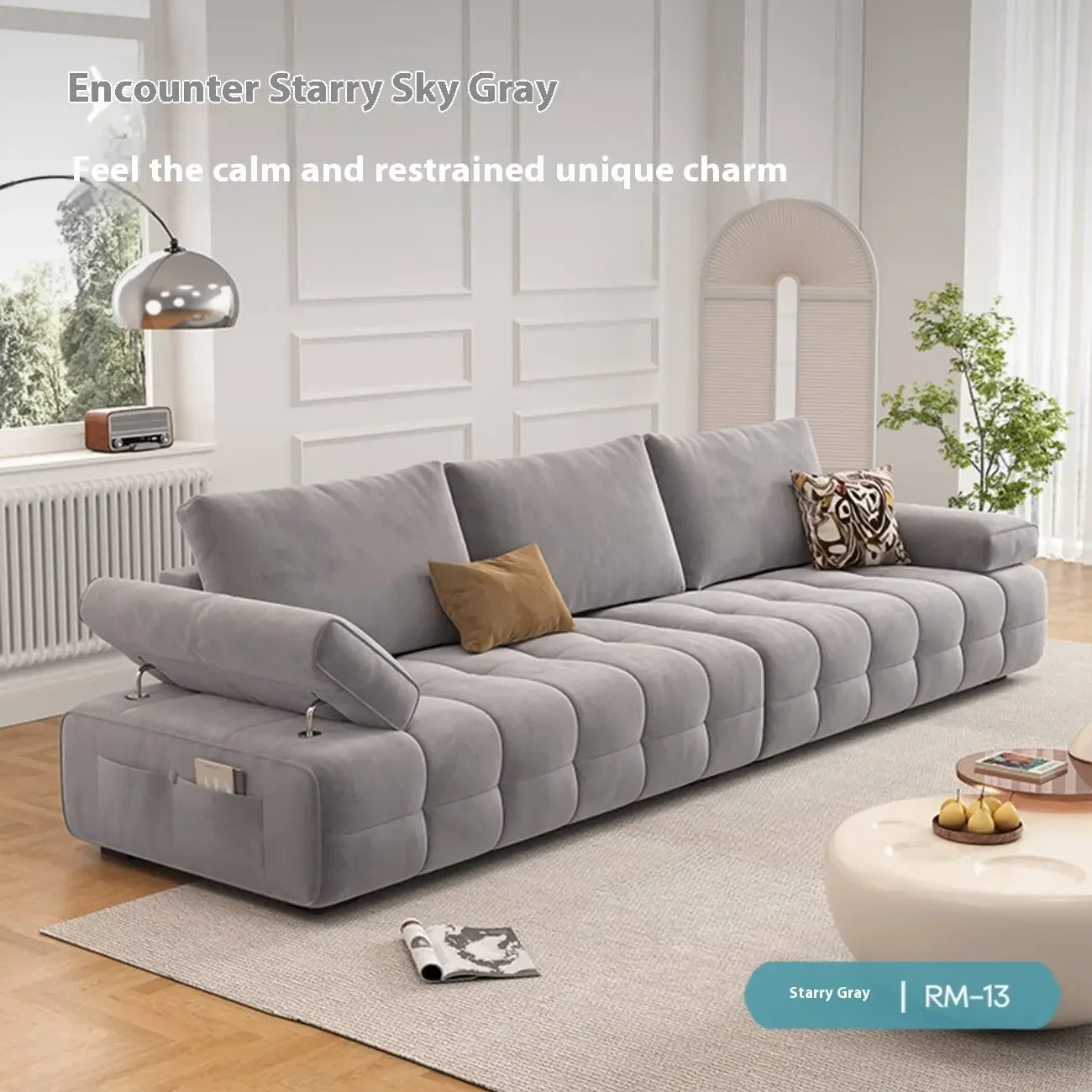 主图-06 Globe Furnishings - Lawrence Adjustable Armrest Sofa