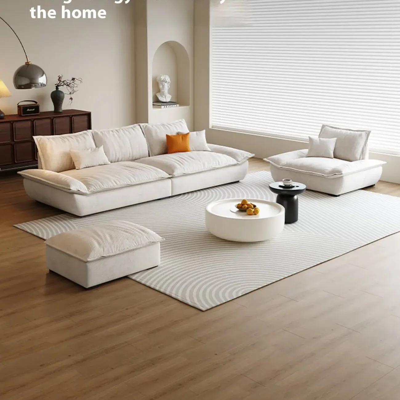 主图-06 Globe Furnishings - Sailcloth Upholstery Breathable Cotton-Linen Sofa Set