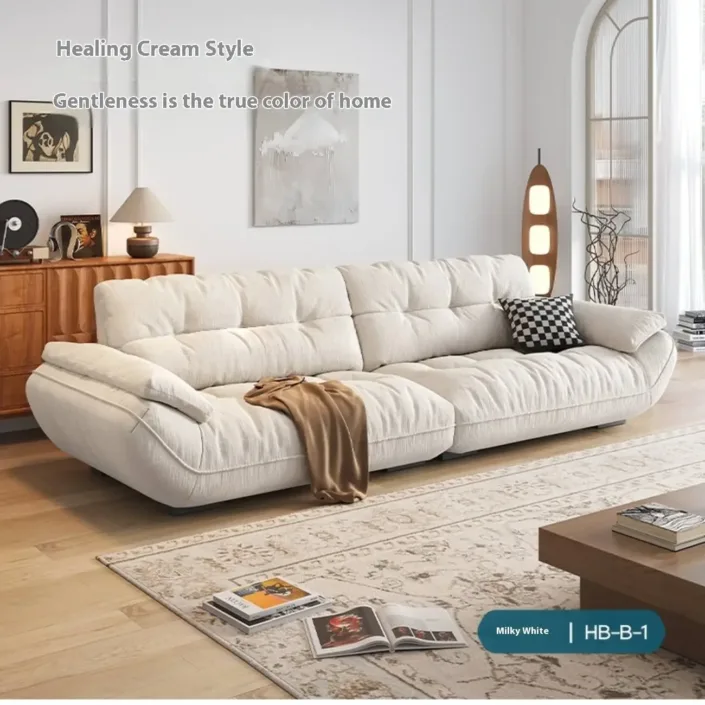 Globe Furnishings - New Modern Cream Cloud Sofa Globe Furnishings - New Modern Cream Cloud Sofa