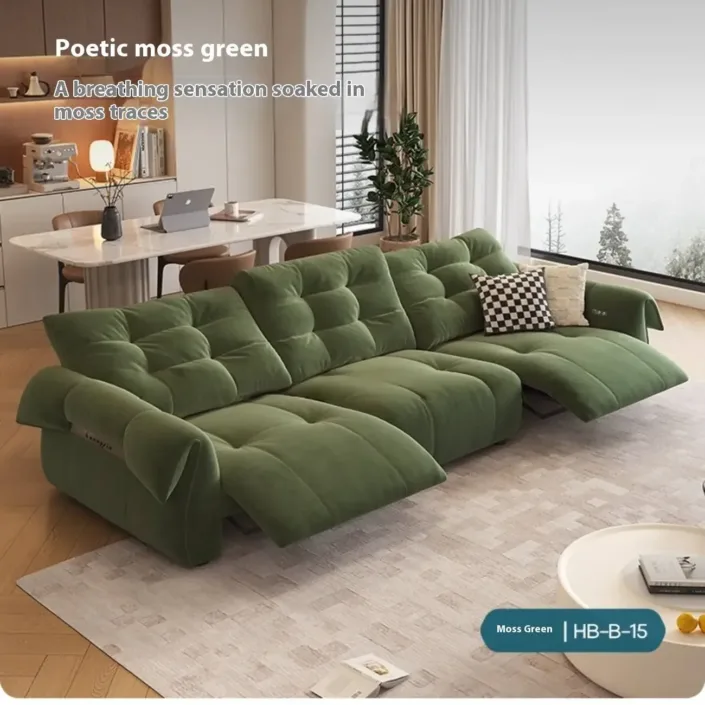 Globe Furnishings - Chenille Swan Neck Armrest Electric Sofa Globe Furnishings - Chenille Swan Neck Armrest Electric Sofa