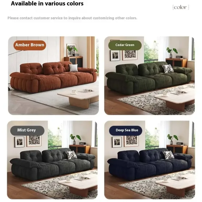 Globe Furnishings - Italian Minimalist Deep-Seated Straight-Back Chenille Upholstered Cloud-Like Sofa Globe Furnishings - Italian Minimalist Deep-Seated Straight-Back Chenille Upholstered Cloud-Like Sofa