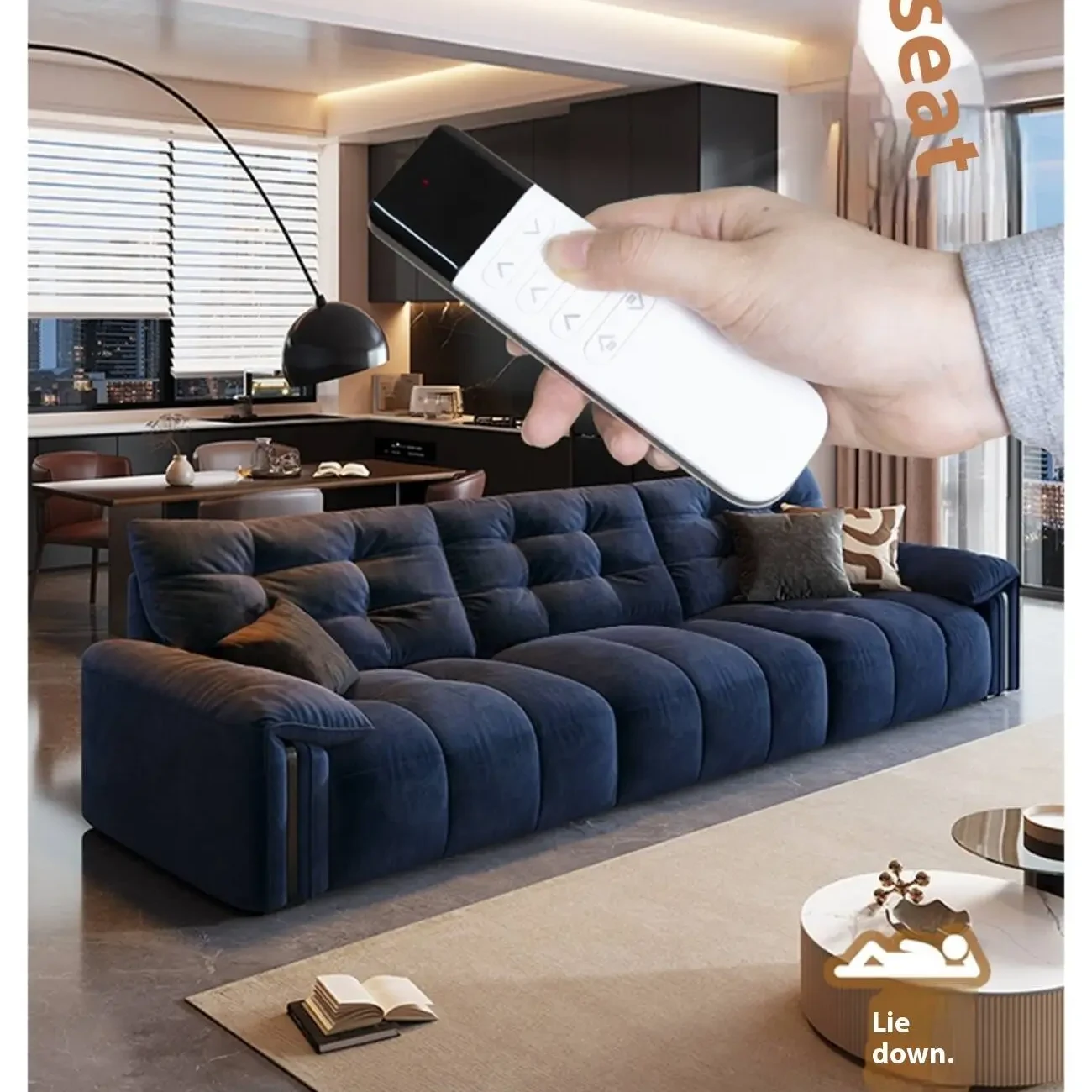 主图-06 Globe Furnishings - Cream folding and telescoping functional sofa