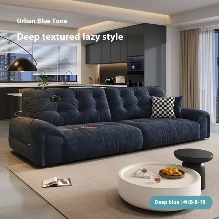 Globe Furnishings - Chenille Multifunctional Charging Lazy Cloud Sofa Globe Furnishings - Chenille Multifunctional Charging Lazy Cloud Sofa