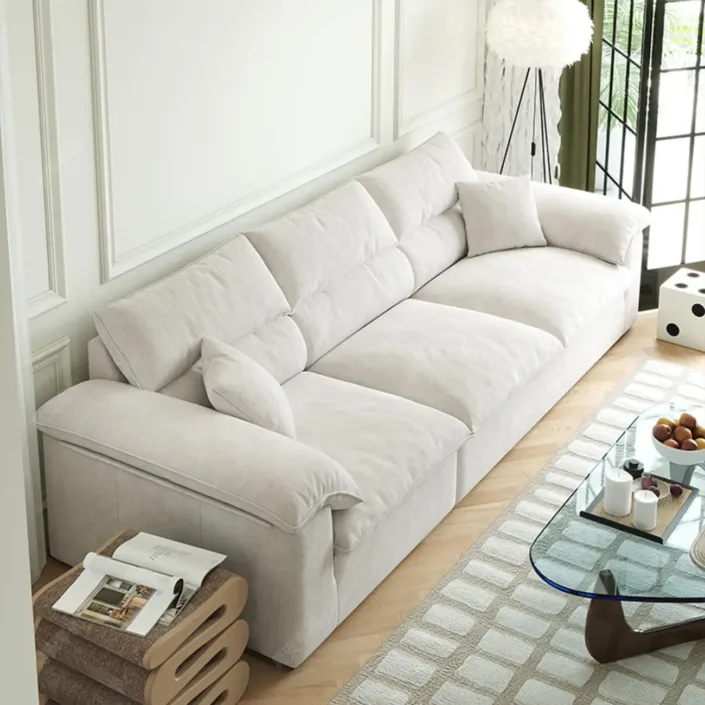 Globe Furnishings - Removable and Washable Linen Fabric Sofa