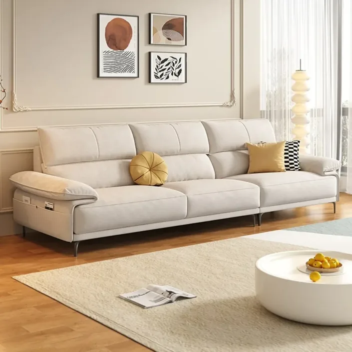 Globe Furnishings - Modular Creamy Style Tech Fabric Sofa Globe Furnishings - Modular Creamy Style Tech Fabric Sofa