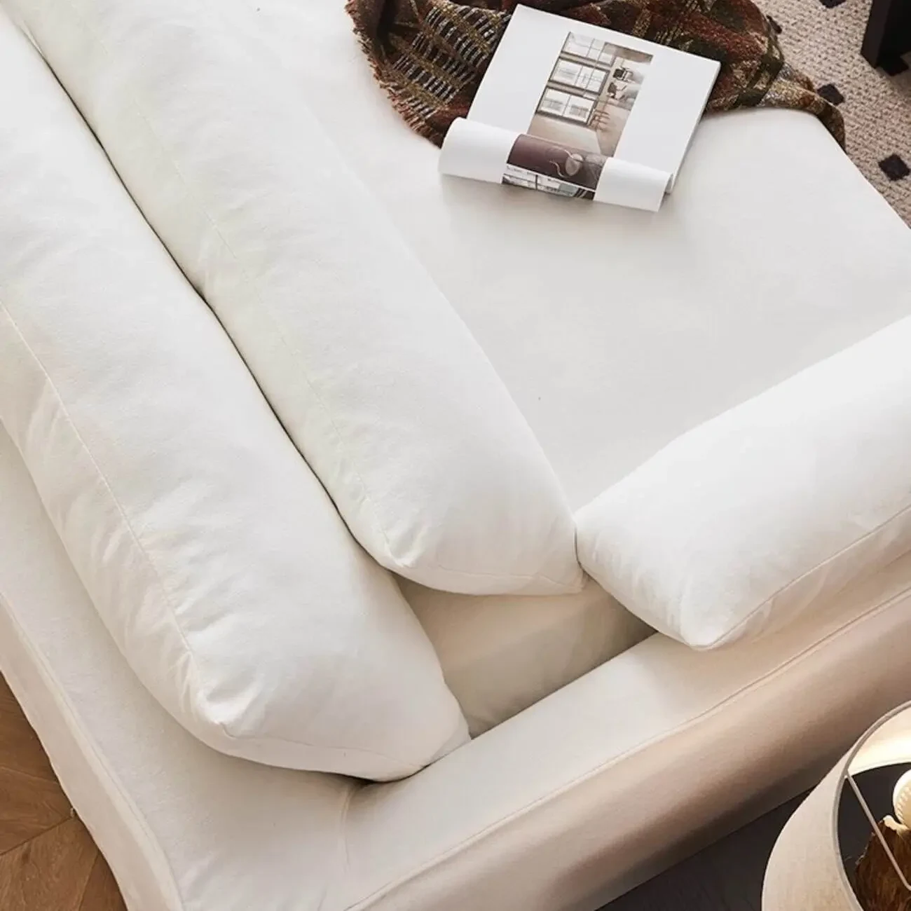 主图-06 Globe Furnishings - Linen Fabric Fully Removable and Washable French Sofa