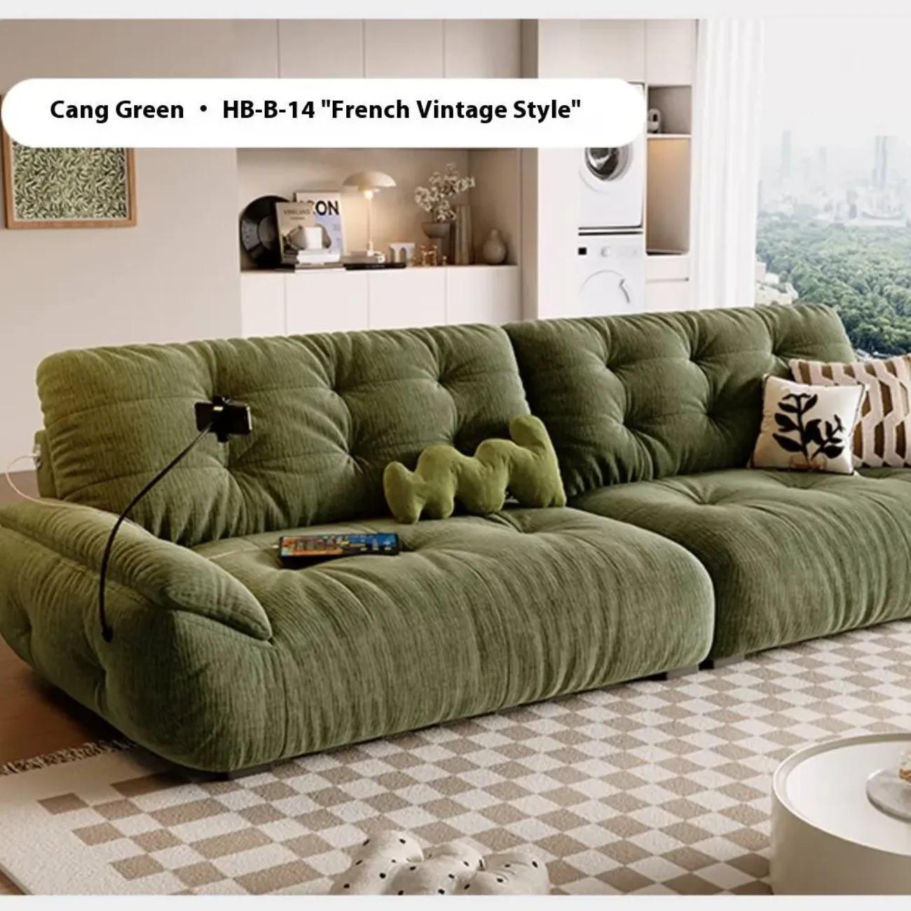 主图-06 Globe Furnishings - Modular Puff Cloud Fabric Sofa