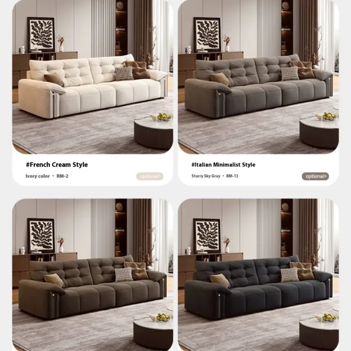 Globe Furnishings - Modular Italian Minimalist Elephant Ear Cat Scratch Fabric Sofa Globe Furnishings - Modular Italian Minimalist Elephant Ear Cat Scratch Fabric Sofa