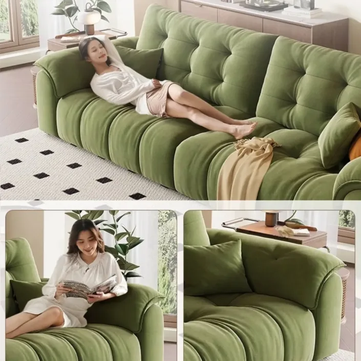 Globe Furnishings - French Vintage Cloud Fabric Sofa