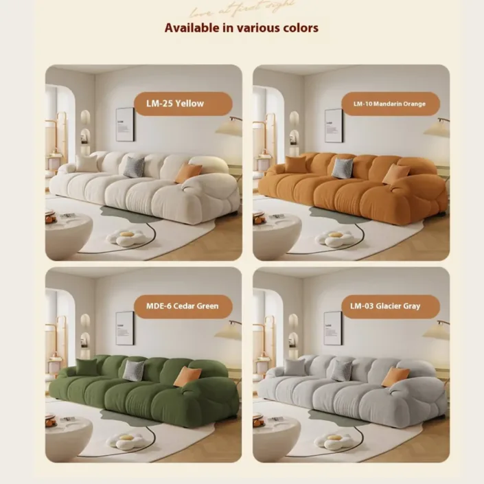 Globe Furnishings - Retro Compact Straight Cotton Candy Sofa Globe Furnishings - Retro Compact Straight Cotton Candy Sofa