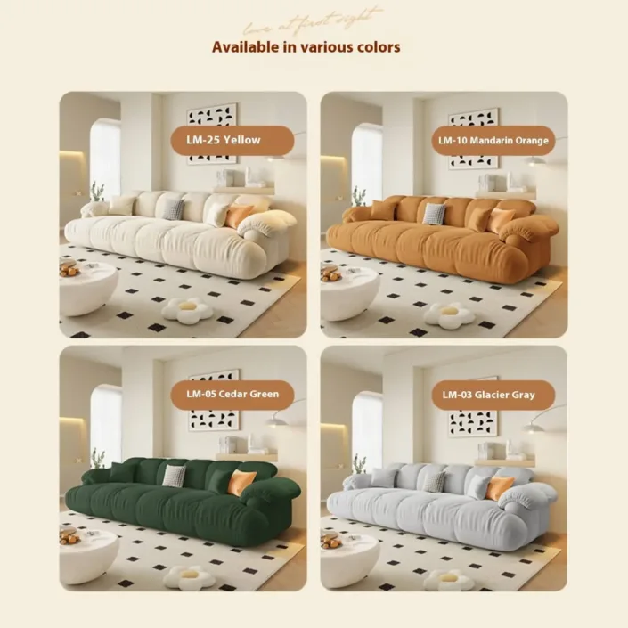 Globe Furnishings - Cloud Puff Modern Minimalist Straight Sofa