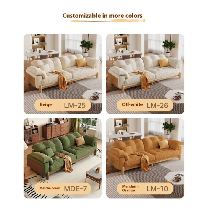 Globe Furnishings - Straight-Line Small Space Solid Wood Cloud Sofa Globe Furnishings - Straight-Line Small Space Solid Wood Cloud Sofa