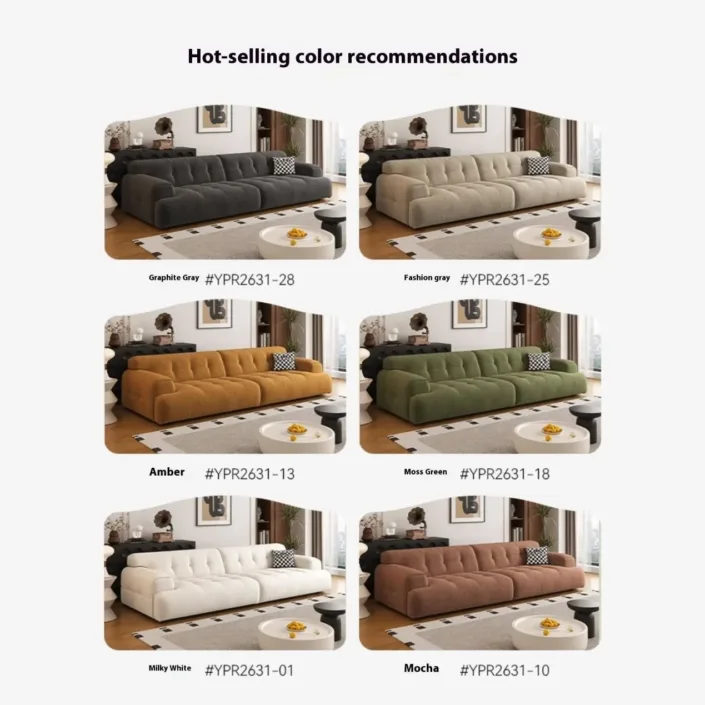 Globe Furnishings - Marshmallow Modern Minimalist Fabric Sofa Globe Furnishings - Marshmallow Modern Minimalist Fabric Sofa
