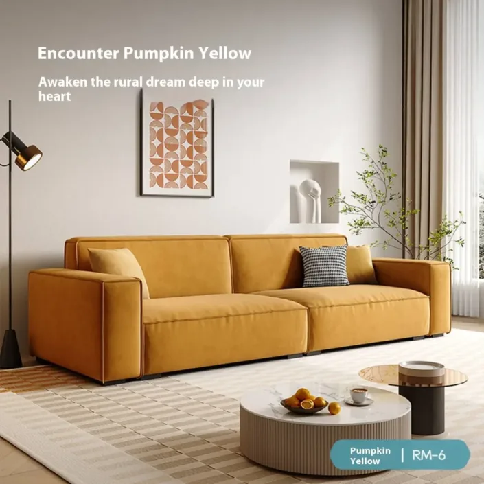 Globe Furnishings - Minimalist Tofu Block Straight Sofa Globe Furnishings - Minimalist Tofu Block Straight Sofa