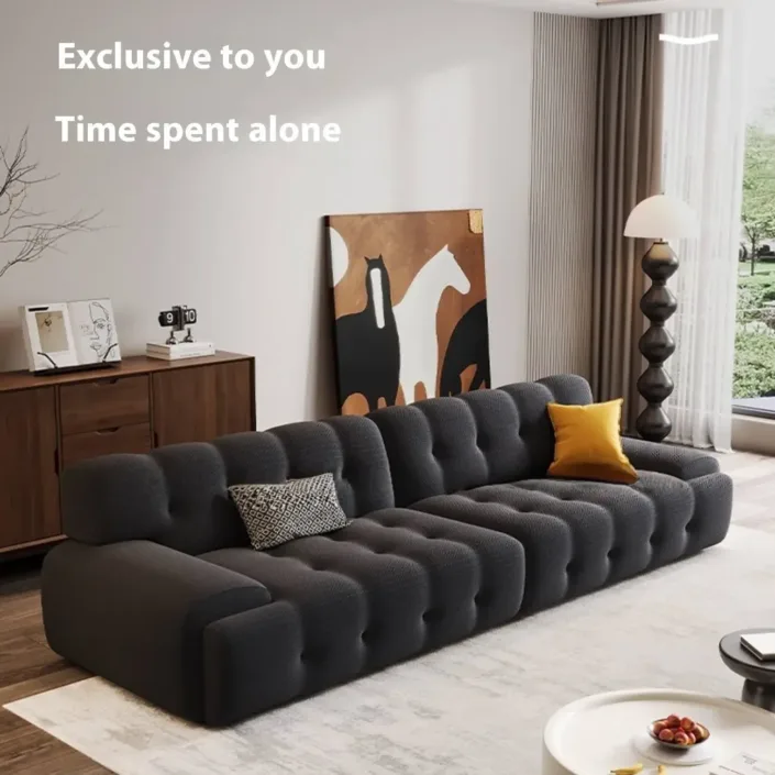 Globe Furnishings - Rochebois Straight-Line Trendy Fabric Sofa Globe Furnishings - Rochebois Straight-Line Trendy Fabric Sofa