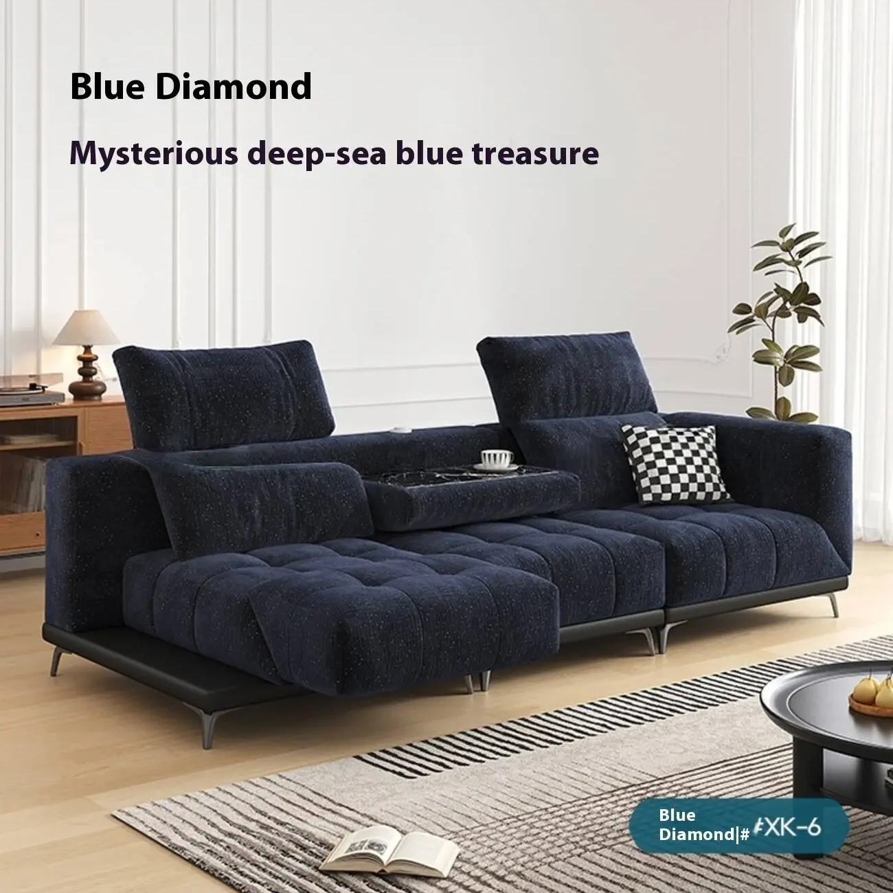 主图-06 Globe Furnishings - Versatile Multi-Functional Adjustable Fabric Sofa