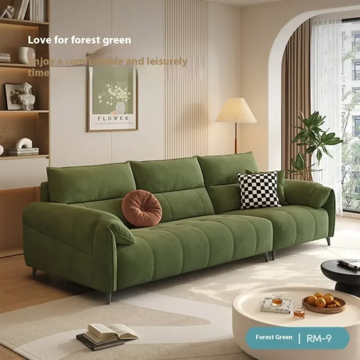 Globe Furnishings - New Cream-Style Light Luxury Linear Fabric Sofa Globe Furnishings - New Cream-Style Light Luxury Linear Fabric Sofa
