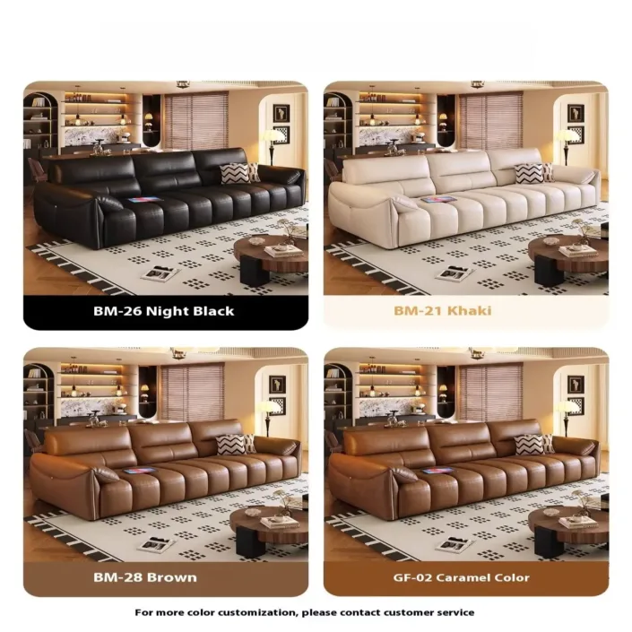 Globe Furnishings - Italian Minimalist Elephant Ear Genuine Leather Sofa Globe Furnishings - Italian Minimalist Elephant Ear Genuine Leather Sofa