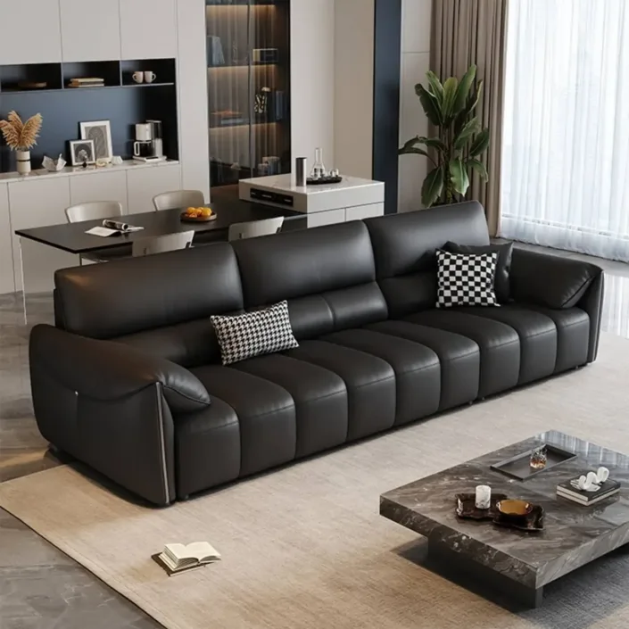Globe Furnishings - Light-Luxury Cream Style Top-Grain Leather Sofa Globe Furnishings - Light-Luxury Cream Style Top-Grain Leather Sofa