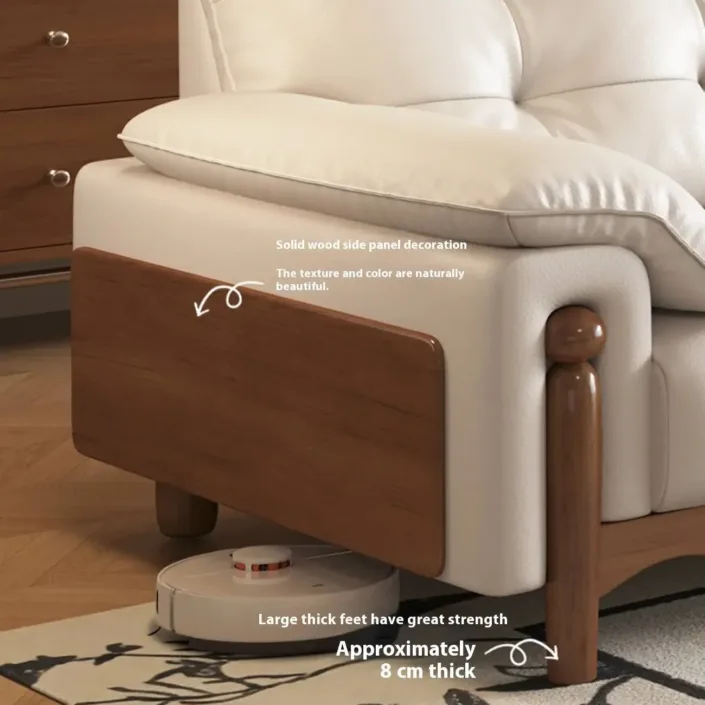 Globe Furnishings - Italian Minimalist Mid-Century Cloud Leather Sofa Globe Furnishings - Italian Minimalist Mid-Century Cloud Leather Sofa