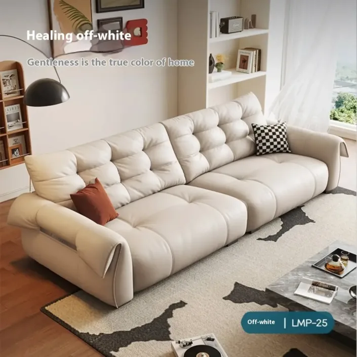 Globe Furnishings - Swan-Neck Armrest Italian Leather Sofa Globe Furnishings - Swan-Neck Armrest Italian Leather Sofa