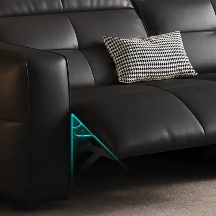 Globe Furnishings - Italian Minimalist Genuine Leather Functional Sofa Globe Furnishings - Italian Minimalist Genuine Leather Functional Sofa