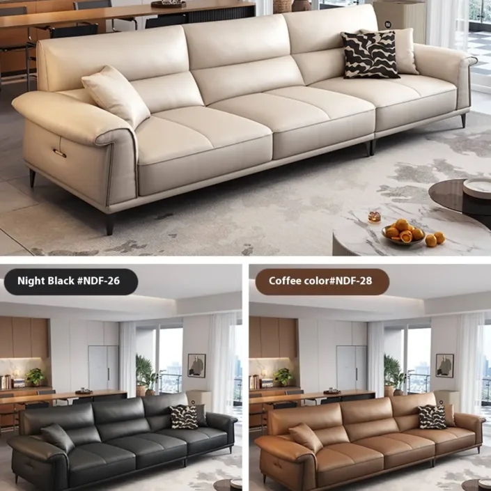 Globe Furnishings - Luxury Minimalist Comfortable Leather Sofa Globe Furnishings - Luxury Minimalist Comfortable Leather Sofa