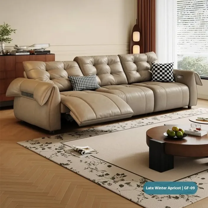 Globe Furnishings - Oil Wax Leather Swan Electric Recliner Sofa Globe Furnishings - Oil Wax Leather Swan Electric Recliner Sofa