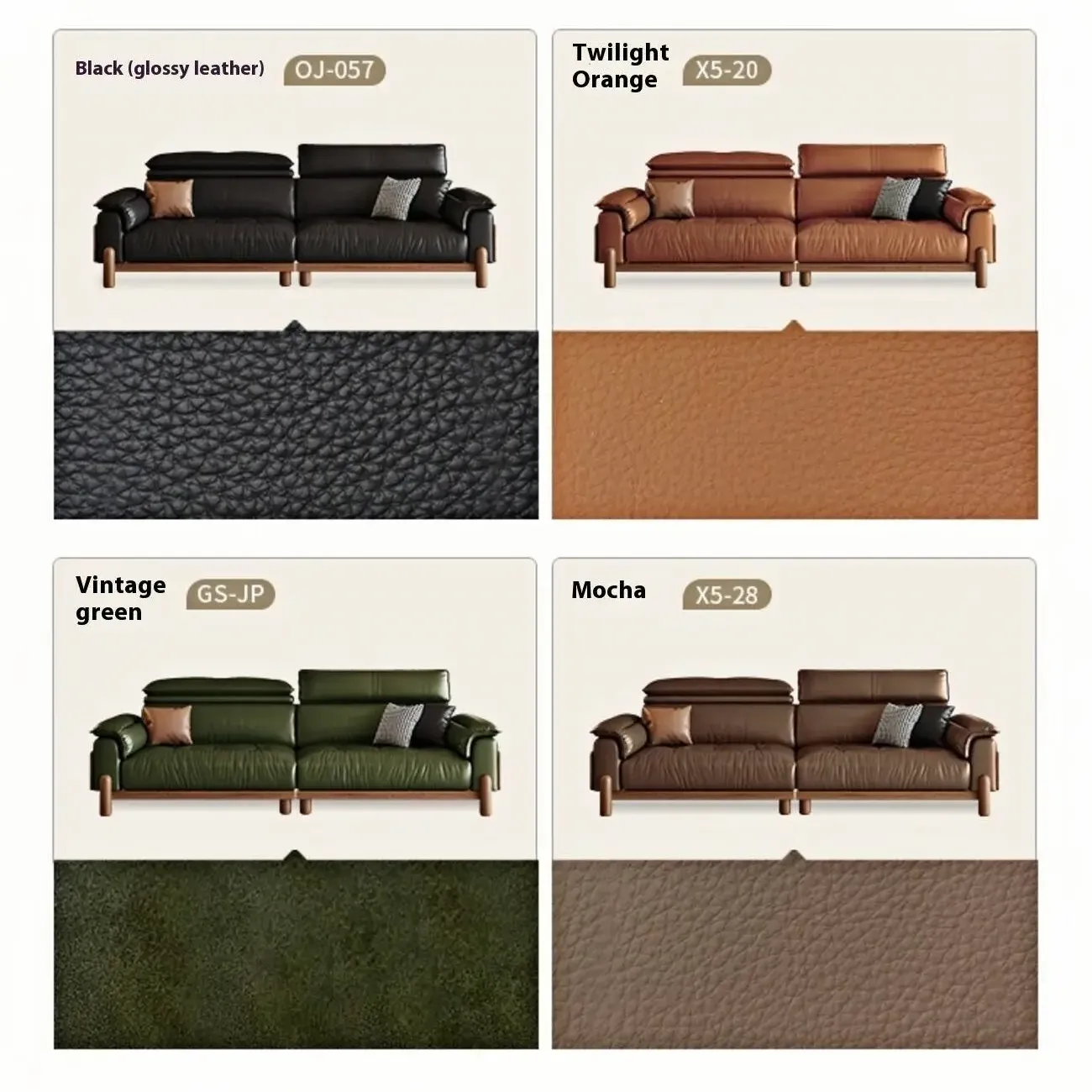 主图-06 Globe Furnishings - Italian Minimalist Straight-Back Top-Grain Leather Sofa