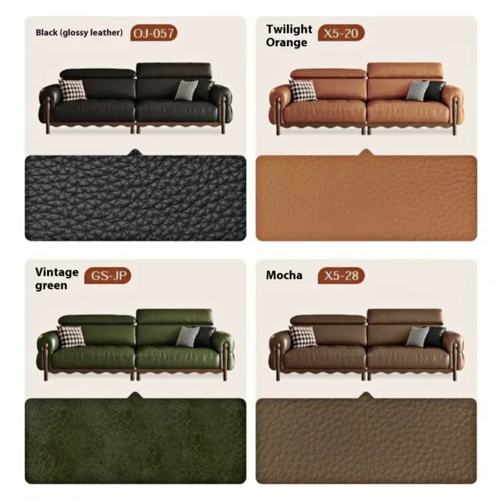 Globe Furnishings - French retro style elegant leather sofa Globe Furnishings - French retro style elegant leather sofa